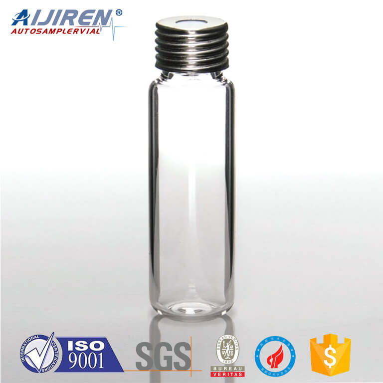 gc vial volume 20 mL crimp ptfe septa silanized